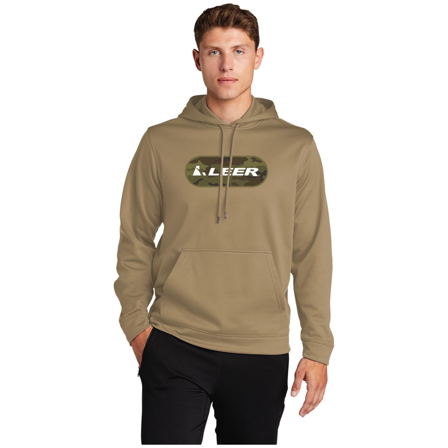 LEER Camo Sport-Wick Fleece Hooded Pullover - Sport-Tek F244