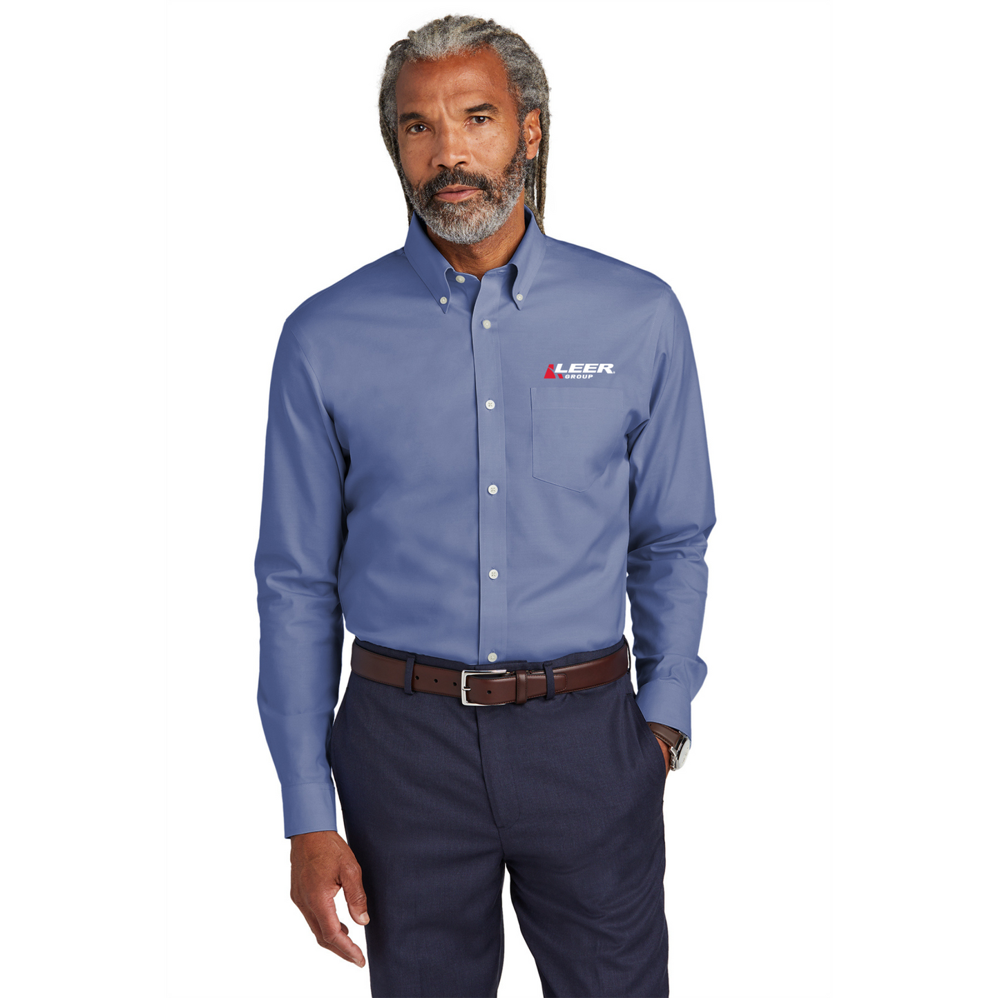 Brooks Brothers® Wrinkle-Free Stretch Pinpoint Shirt - BB18000-Leer Group