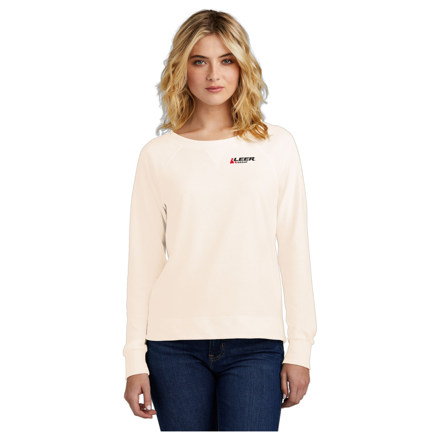 District® Women’s Featherweight French Terry™ Long Sleeve Crewneck - DT672