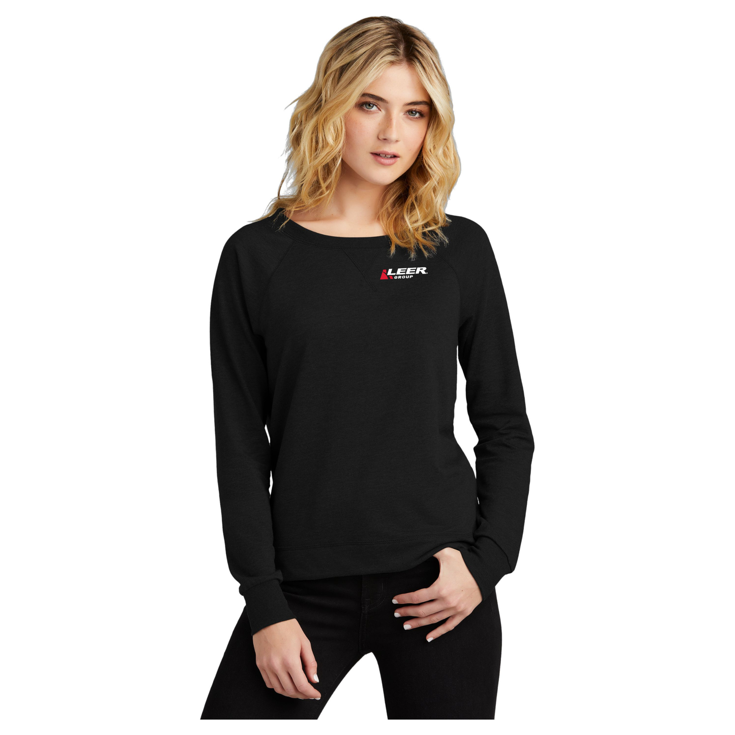 District® Women’s Featherweight French Terry™ Long Sleeve Crewneck - DT672