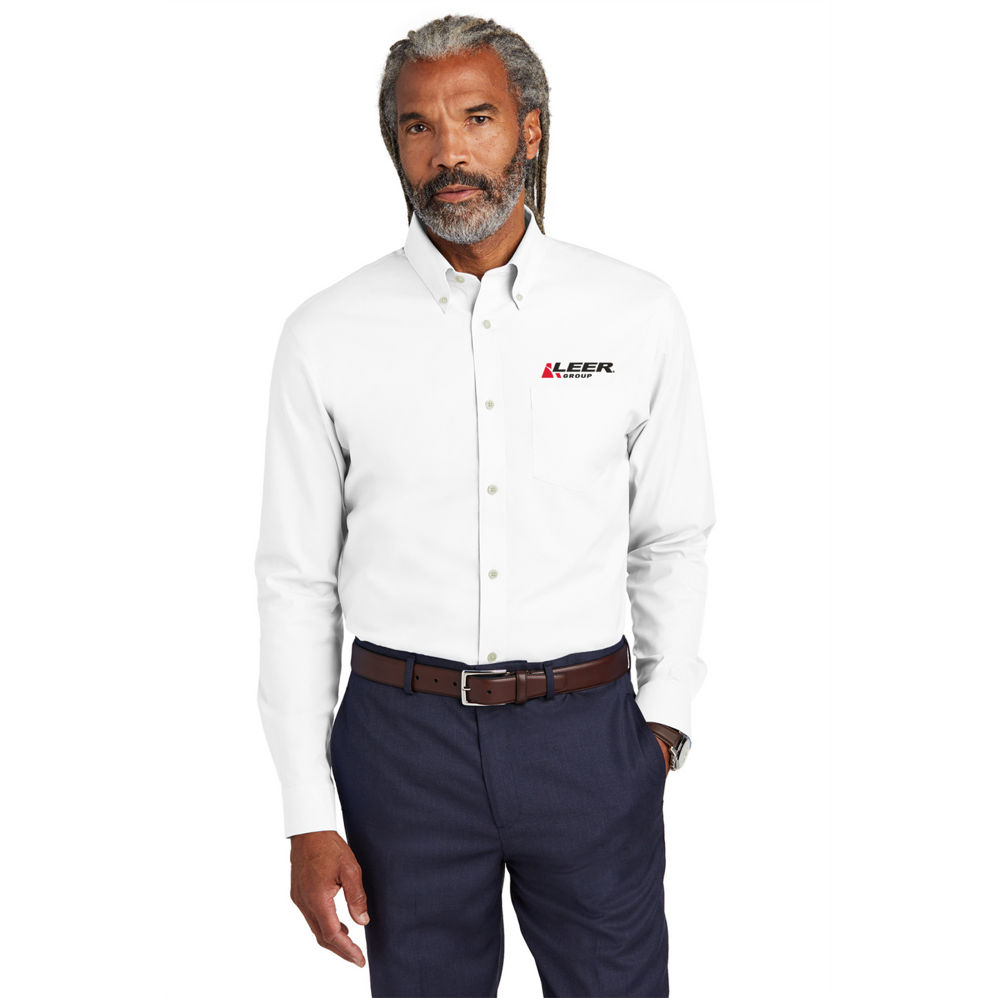 Brooks Brothers® Wrinkle-Free Stretch Pinpoint Shirt - BB18000-Leer Group