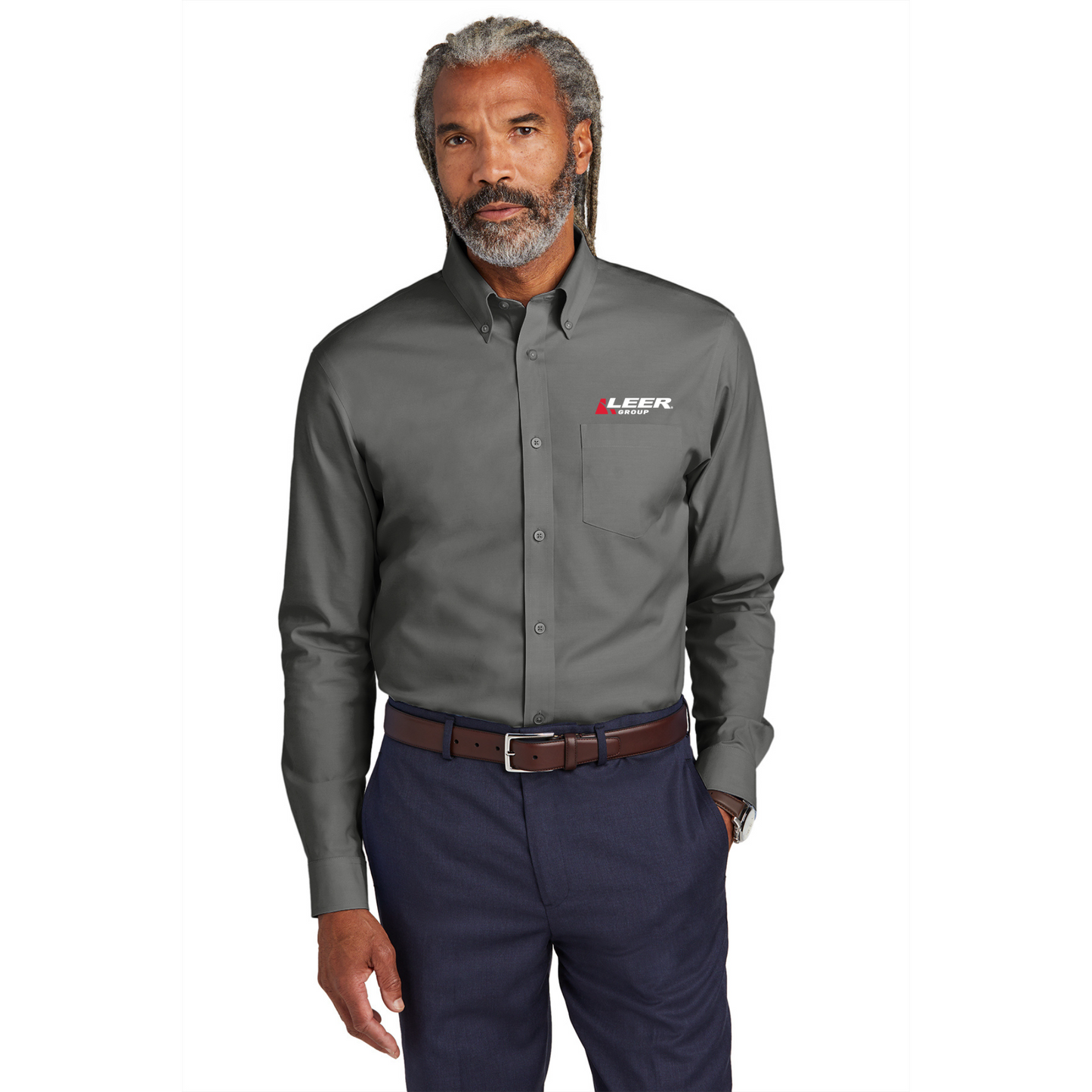 Brooks Brothers® Wrinkle-Free Stretch Pinpoint Shirt - BB18000-Leer Group