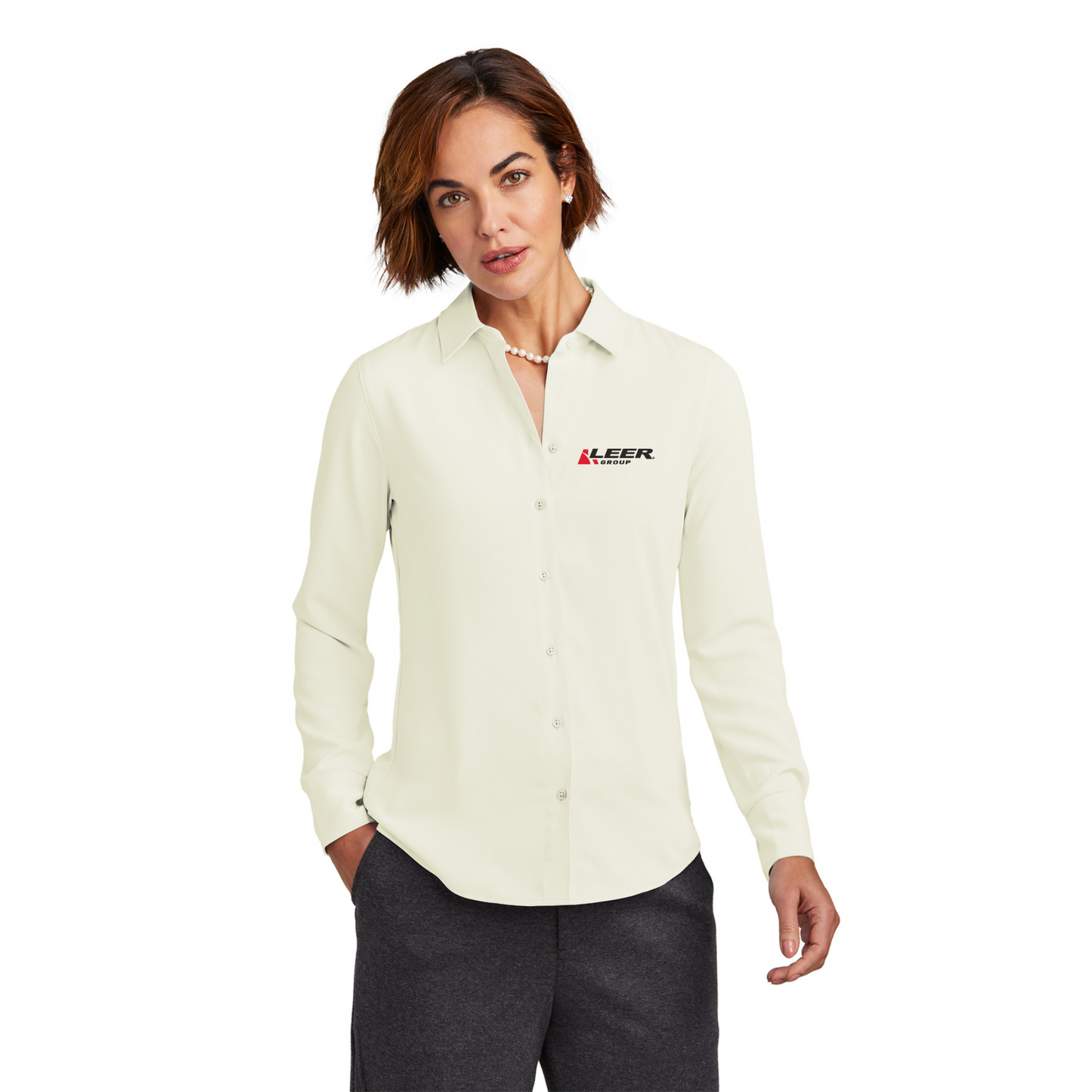 Brooks Brothers® Women’s Full-Button Satin Blouse - BB18007-Leer Group