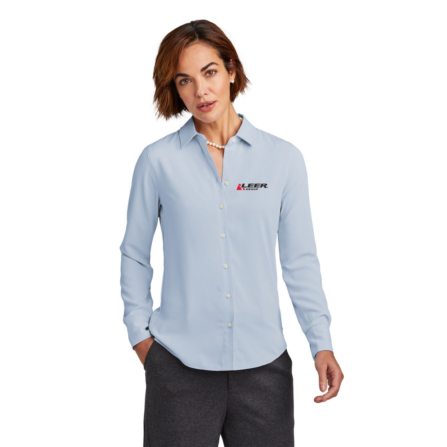 Brooks Brothers® Women’s Full-Button Satin Blouse - BB18007-Leer Group