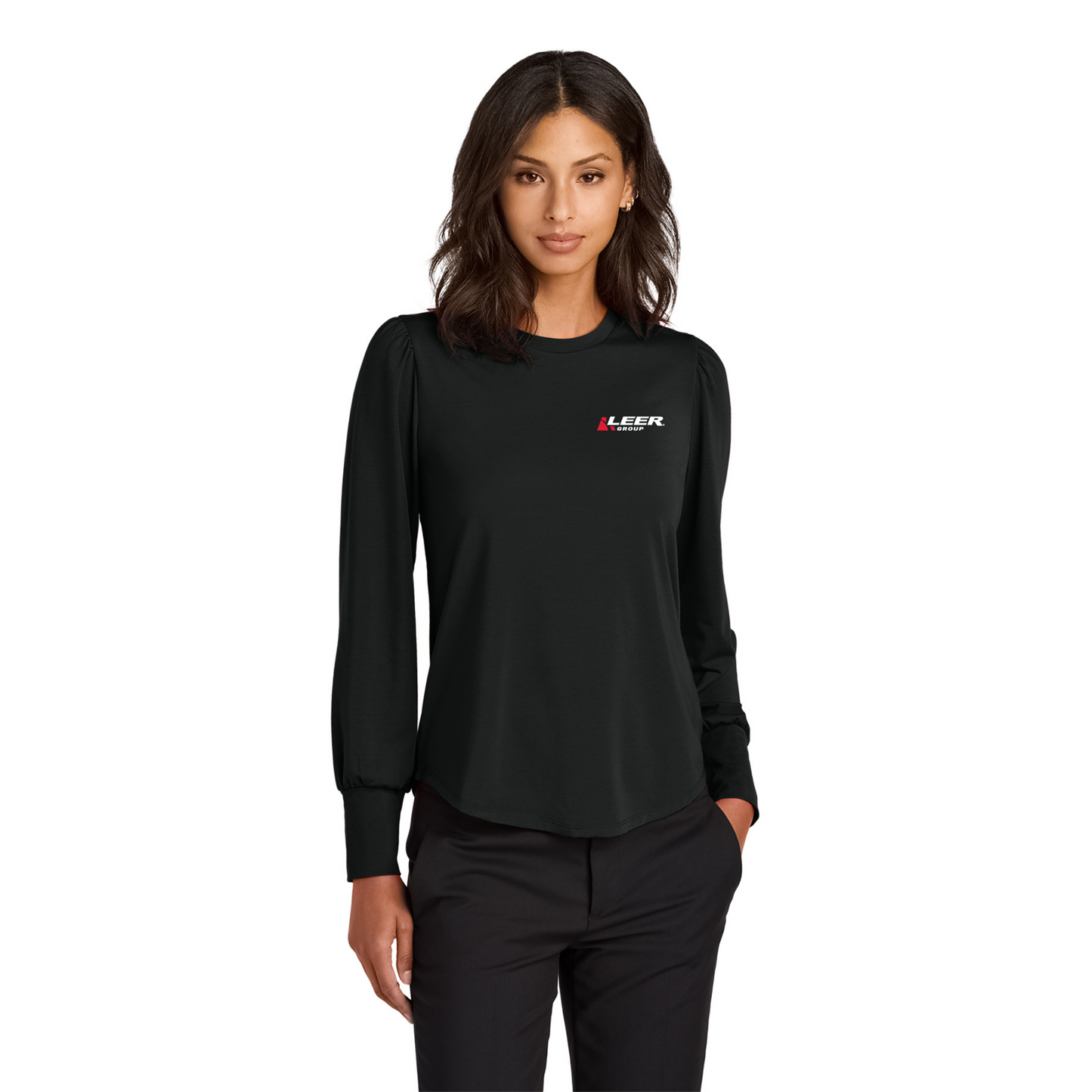 Mercer+Mettle® Women’s Stretch Jersey Long Sleeve Blouson Top - MM1019-Leer Group