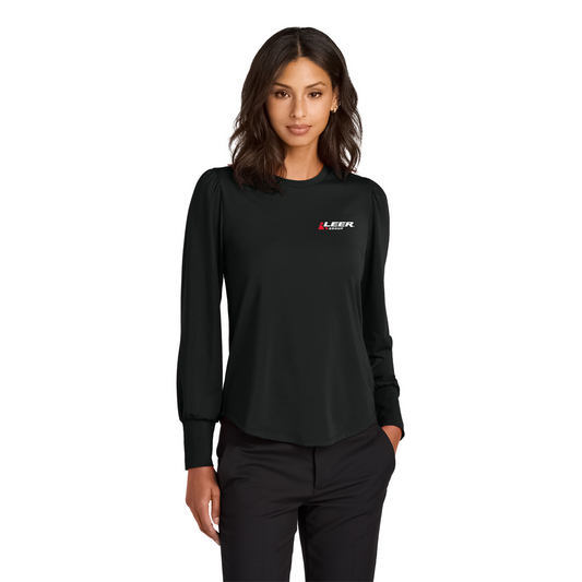 Mercer+Mettle® Women’s Stretch Jersey Long Sleeve Blouson Top - MM1019-Leer Group